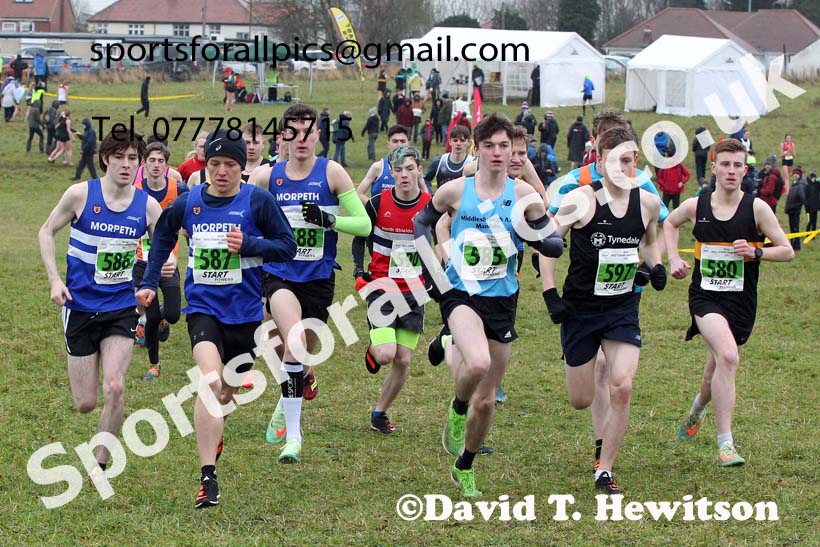 Mens under-20s, 2021 North Eastern Cross Country Championships, Sedgefield. Photo: David T. Hewitson/Sports for All Pics